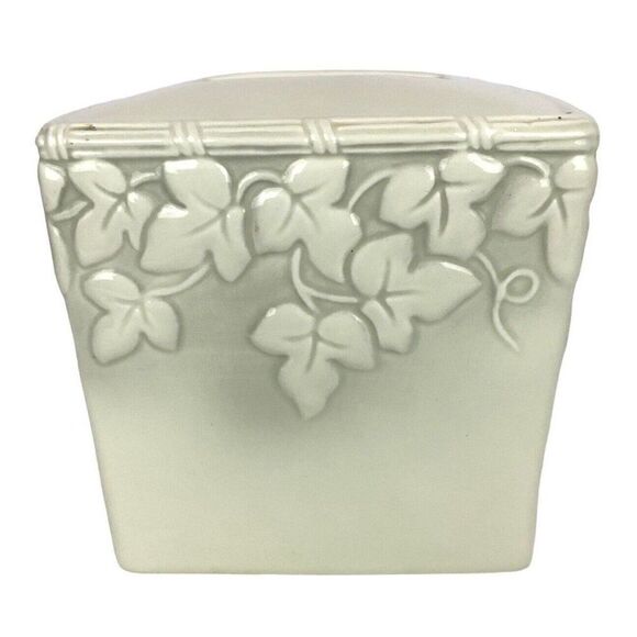 Croscill Scarborough Tissue Box Cover Ivy Leaves Heavy Square Bathroom Decor - Picture 3 of 6
